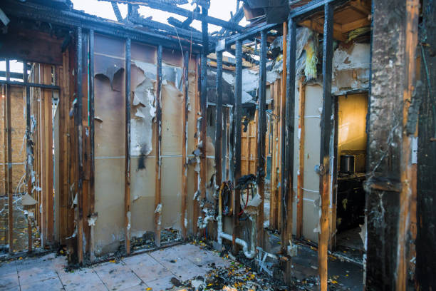 Professional Emergency Fire Cleanup technician working in Three Rivers, TX